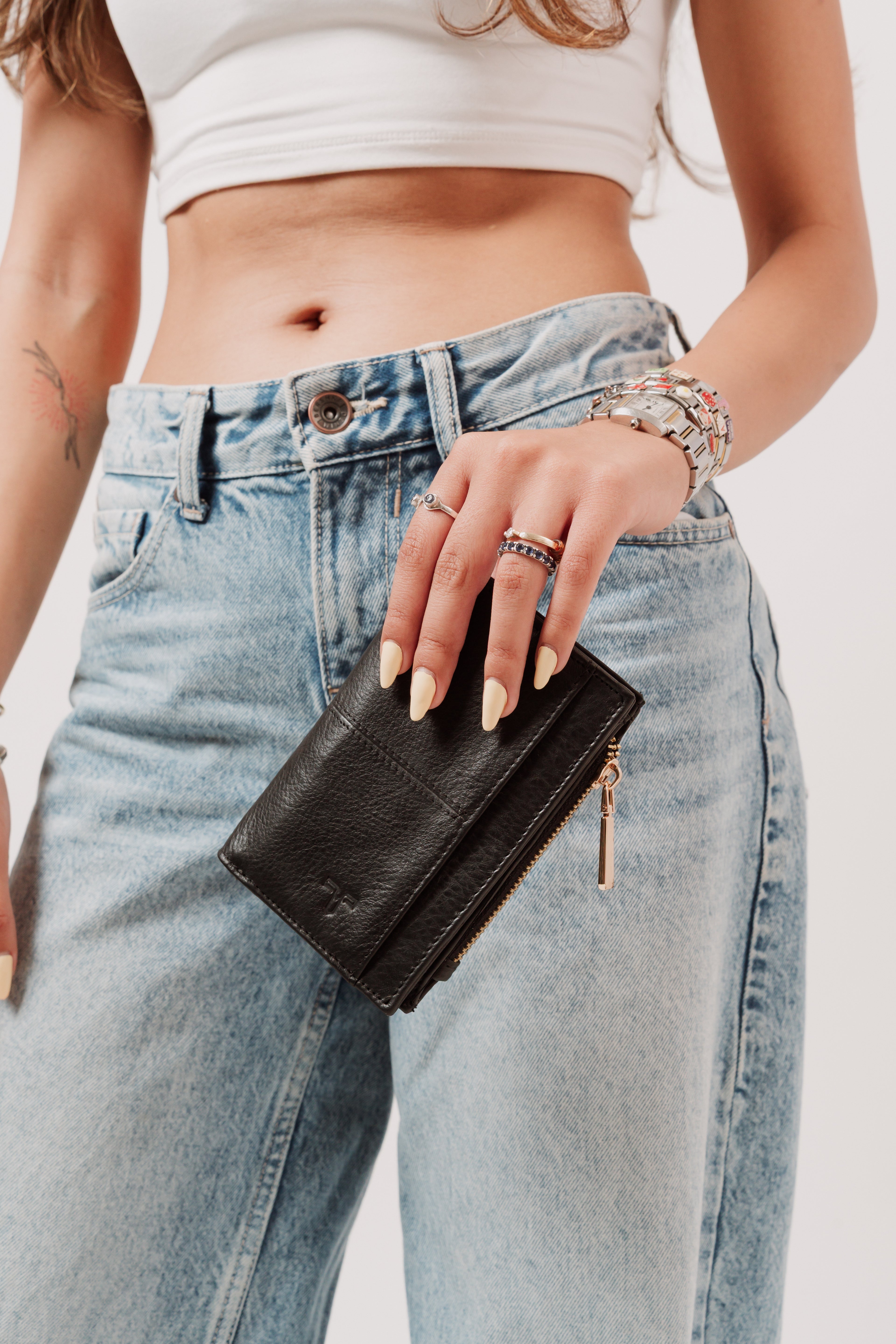 cartera de piel Odet Negra