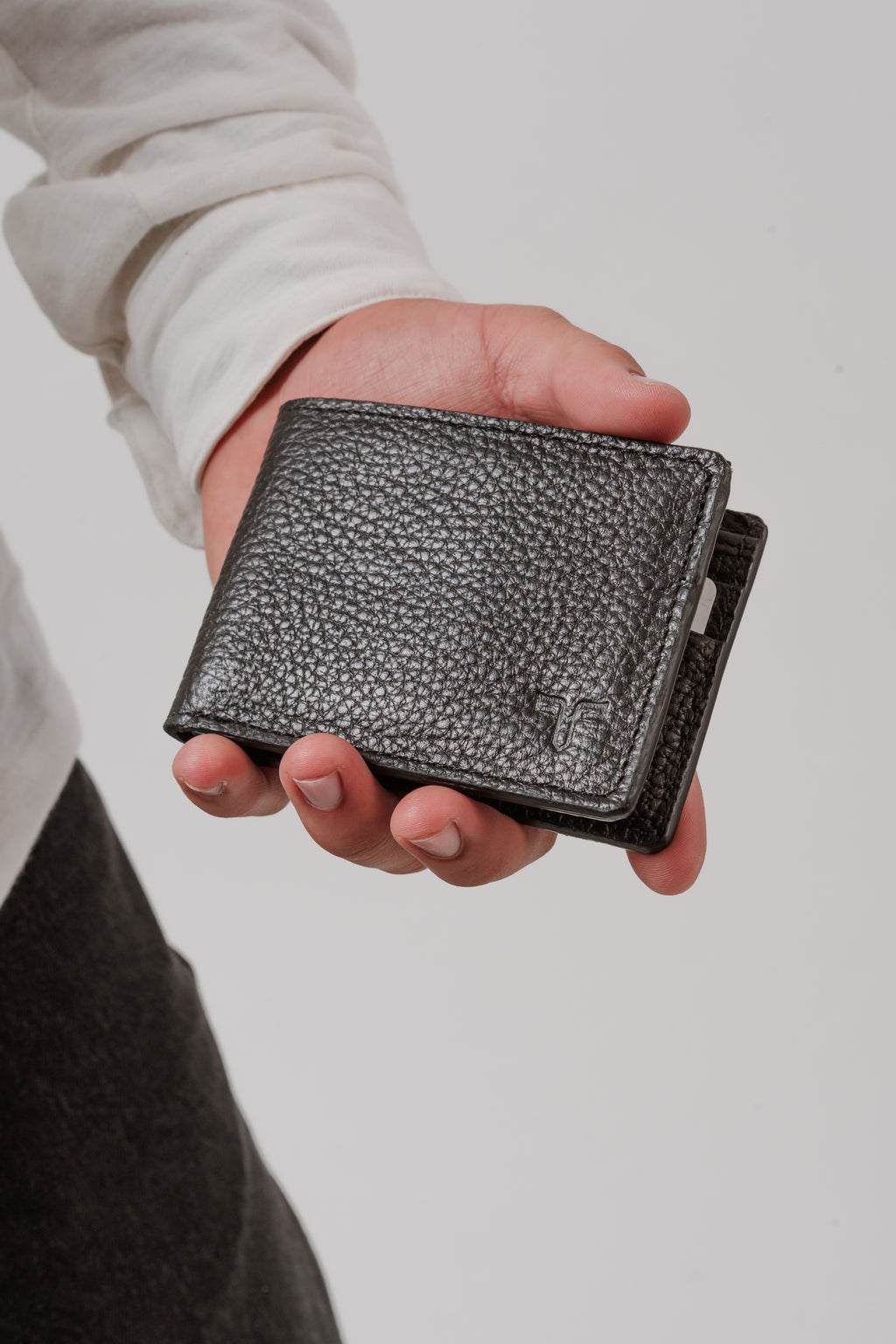 Cartera de piel Danubio Negro